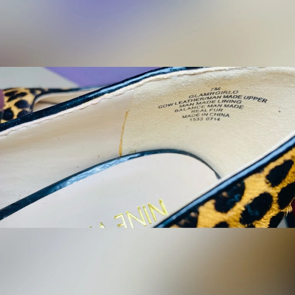 Nine West Glamrgirlo Leopard Print Red And Black High Heel Size‎ 7